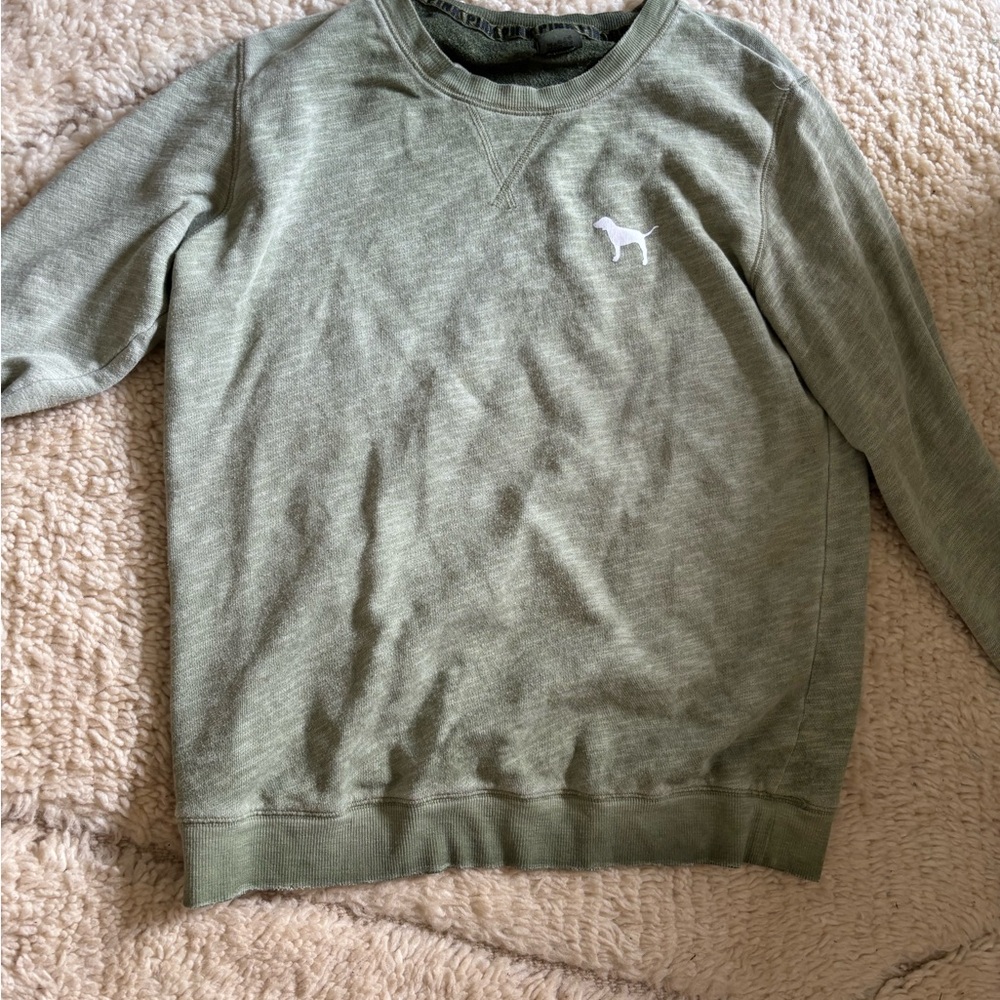 PINK Victoria's Secret Green Crewneck Sweater